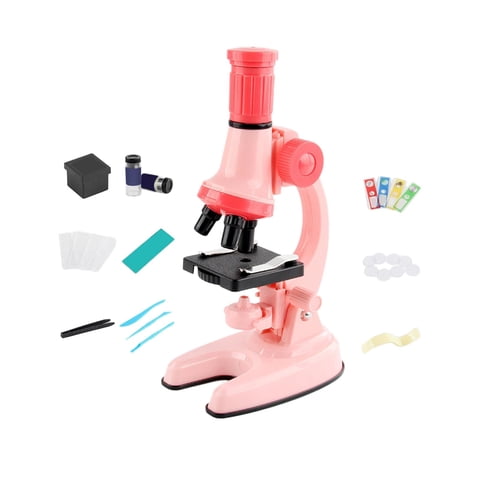Magideal - Microscopio De Mano, Juguetes Científicos, Juguetes Científicos Para Preescolares, Juguete Educativo Para Niños. Rosado