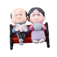 Bothyi - Amorosa Pareja De Ancianos Adorno En Miniatura Lindo Regalo De Boda Para Regalo De Cumpleaños Estilo B