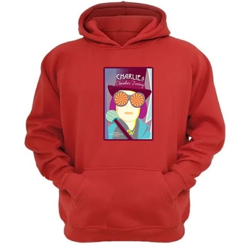 Genérico - Polerón Canguro Wonka Rojo Talla L Unisex