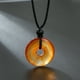 thumbnail image 1 of Handmade Braided Necklace with Natural Stone Peace Buckle - Adjustable and Stylish, 1 of 5
