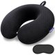 thumbnail image 1 of Almohada cervical Gosider de espuma viscoelástica negra para apoyar el cuello, 1 of 7