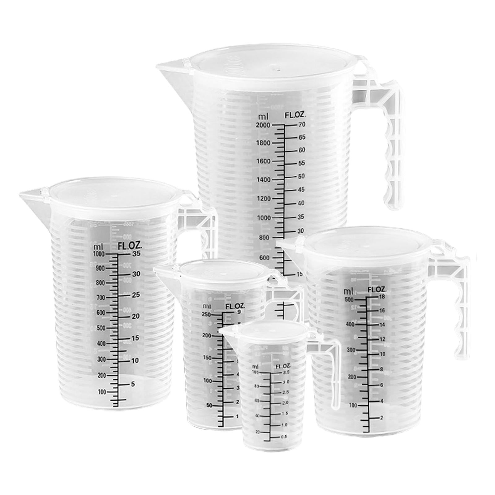 Magideal - 5 Piezas Jarra De Plástico Hervidor Frío Fácil De Limpiar Accesorios Para Cocinar Y Hornear Taza Medidora Jarra De Agua Con Mango Para Té Bebidas Fría