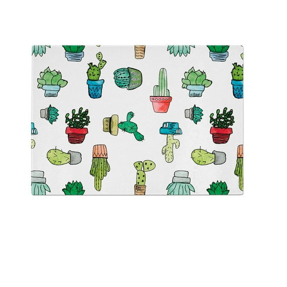 Tabla para cortar o picar de vidrio 28,5 x 20 cm Cactus