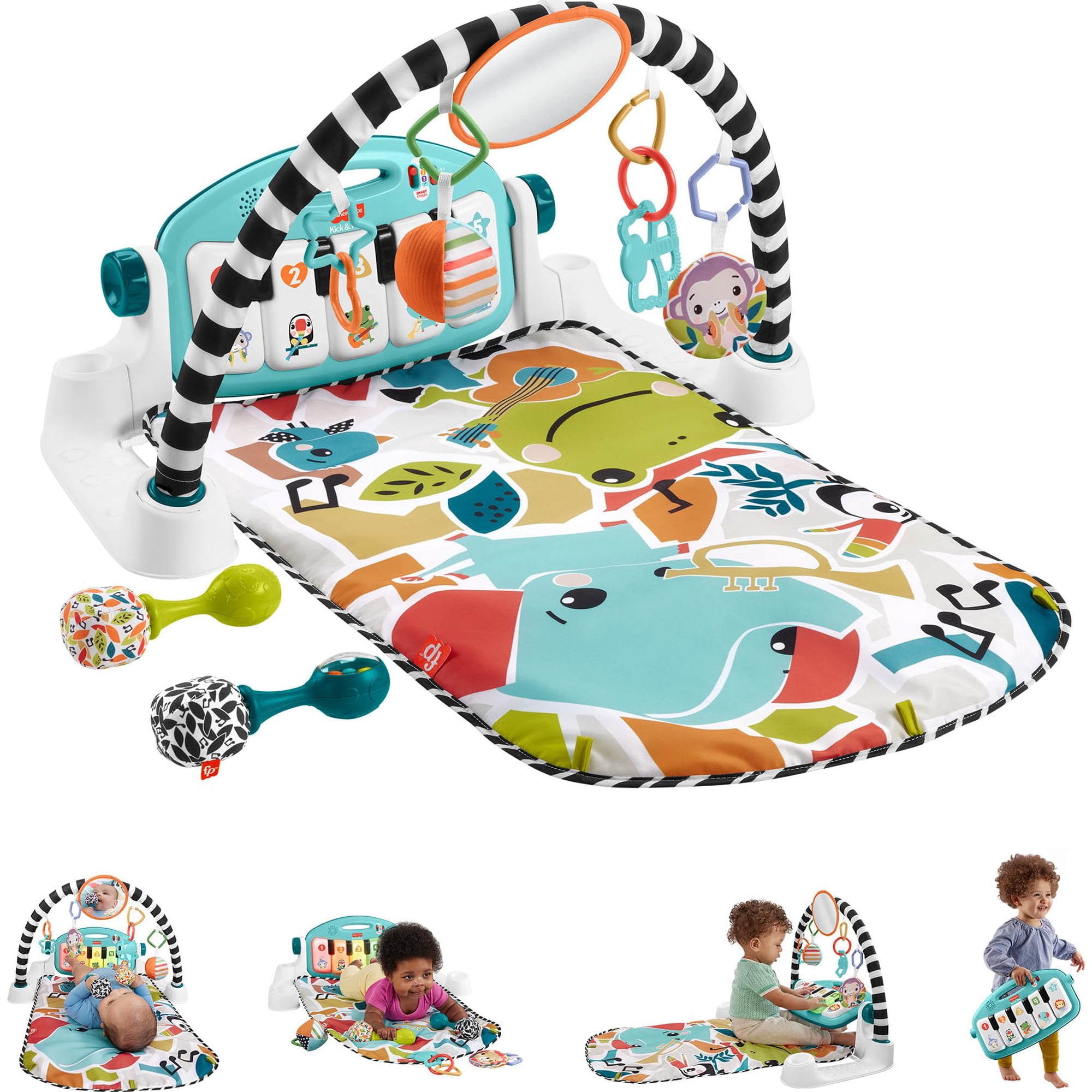 Set De Regalo Para Bebés Fisher-price Glow And Grow Kick & Play Gym