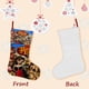 thumbnail image 3 of El Libro de la Vida Tema: Calcetines de Navidad, fino lino blanco para colgar en escaleras y chimenea, decoración navideña para el hogar, regalo de Navidad. 45cm × 32cm, 3 of 5