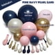 thumbnail image 3 of Kit con forma de arco para globos, feilebalon, azul marino, rosa y dorado, doble relleno, 3 of 8