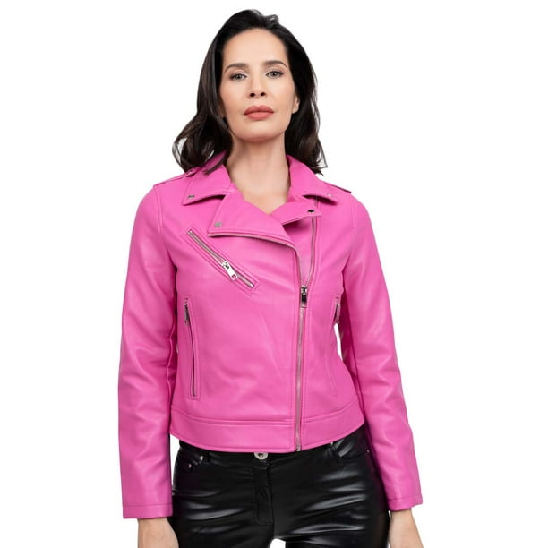 Chaqueta EcoCuero CHG67 Fucsia