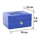 thumbnail image 3 of Caja Fuerte Metálica Dinero + Llave Seguridad 15x12cm Azul, 3 of 3