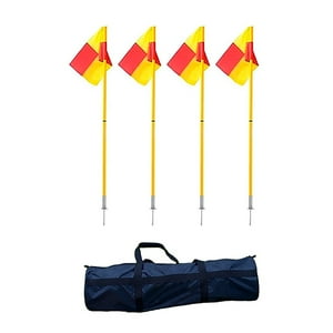 Genérico - Set De 4X Estacas Atornillables + Bolso - Punta De Fierro Y Bandera - Mk-893