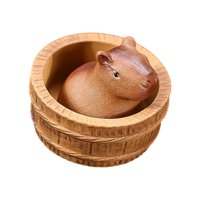 Magideal - Figura De Mascota De Té De Carpincho De Arcilla, Modelo De Mascota De Té De Kung Fu, Estatua De Animal Pequeño, Decoración Para Salón De Té, Jardín De