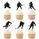 thumbnail image 1 of HZYYJCK 24 Figuras de Acción de Jugadores de Hockey con Purpurina Negra para Decorar Cupcakes, 1 of 6