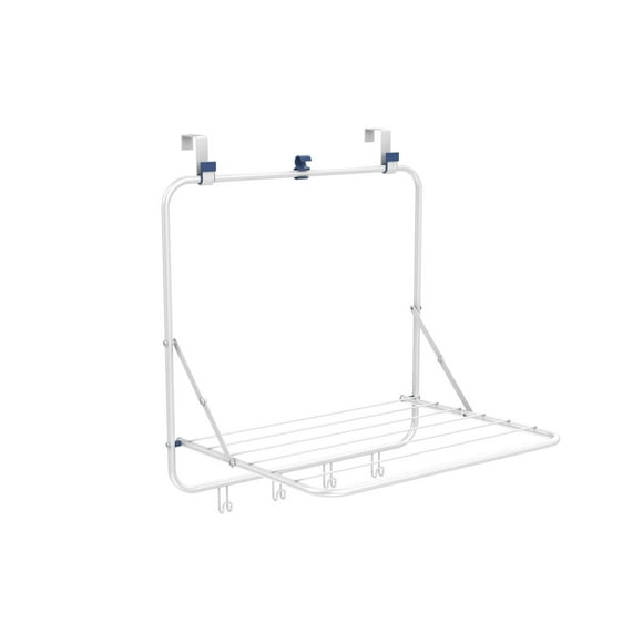 Tendedero de pared plegable metálico blanco