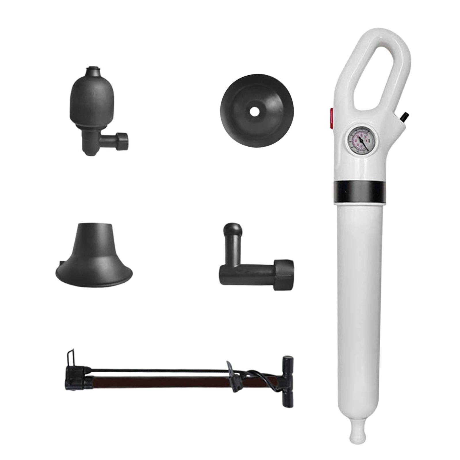 Magideal - De Desatascador De Drenaje De Desatascador De Inodoro, Premium, Fácil De Limpiar, 4 Cabezales De Desatascador Intercambiables, De Plástico