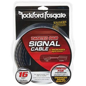 Rockford Fosgate Cable De Señal De Par Trenzado De 16 Pies