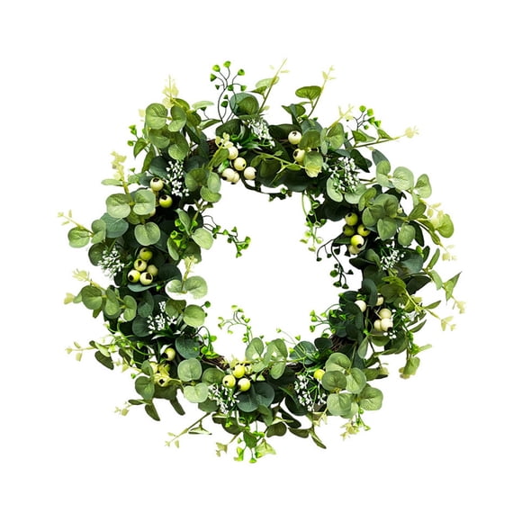 Guirnalda De Hojas Verdes Colgante Floral Romántico Para Puertas Delanteras Tienda Ventanas Estilo D