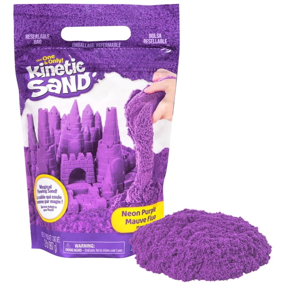 Arena Kinetic Sand 2 lb Púrpura Neón Moldeable Sensorial