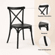 thumbnail image 5 of Pack 4 Sillas de Terraza o Comedor Crossback Danubio - Negra, 5 of 7