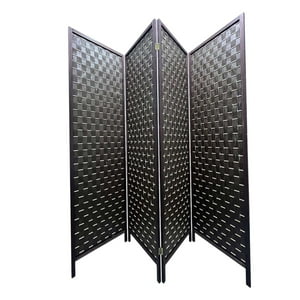 Oem - Biombo De Madera Resistente 4 Paneles Tejido 180Cmx180Cm