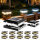 thumbnail image 1 of Luces solares para tapa de poste EVXFG, paquete de 12, 3 modos de iluminación, 1 of 7