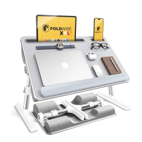 FoldWise Escritorio plegable 2 en 1 ajustable para cama y regazo