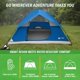 thumbnail image 3 of Tienda de campaña Wakeman Outdoors para 4 personas con funda impermeable y bolsa, color azul, 3 of 6
