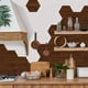 thumbnail image 2 of 10pcs Hexagonal Wood Grain Foam Wall Stickers, Kitchen Waterproof And Oil-proof Wallpaper, Self-adhesive Living Room Bathroom Thickened Decorative Tile Stickers, Tear And Stick, 2 of 4