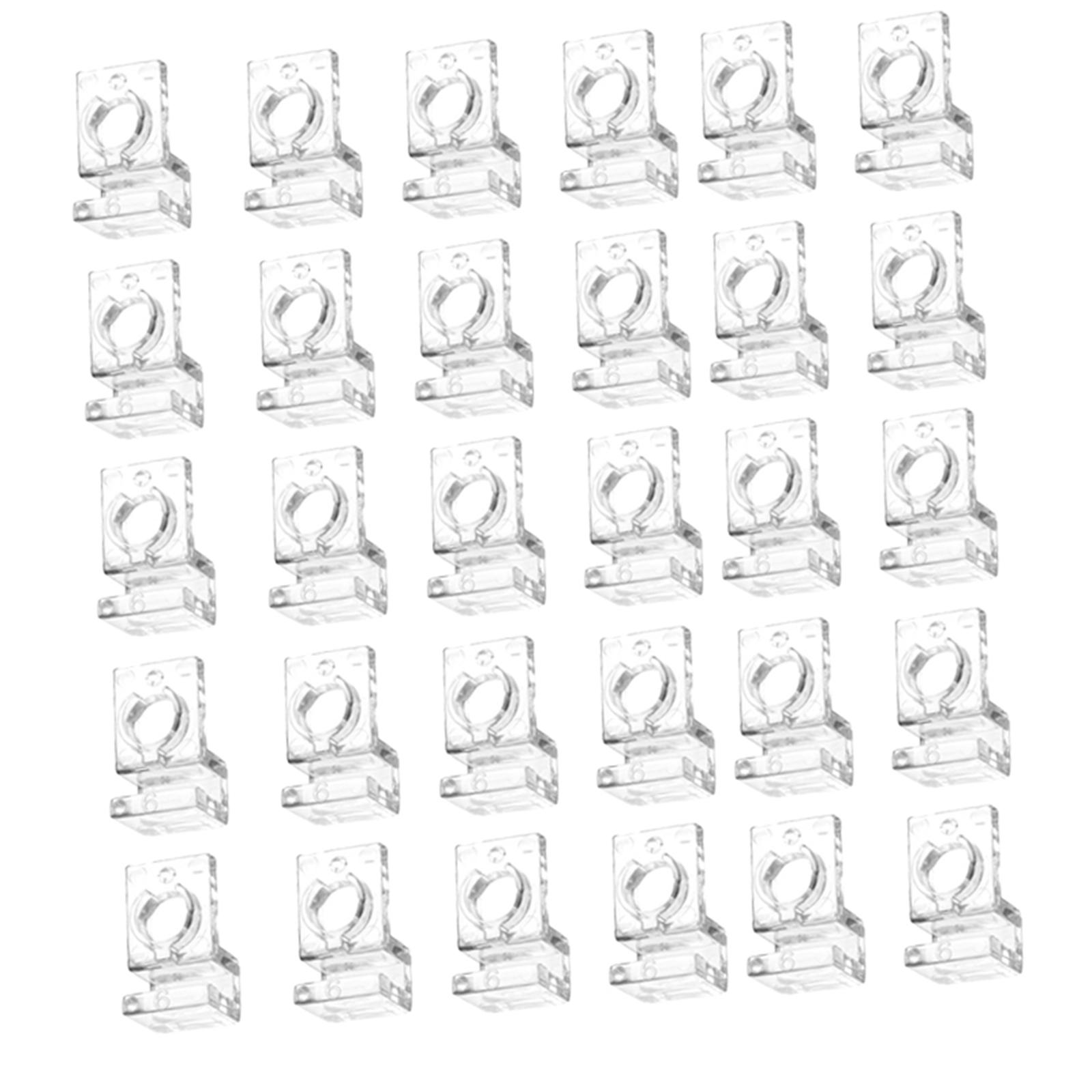 Ioensy - 30 Piezas Clips Para Tapa De Vidrio Para Pecera, Soporte Para Cubierta De Pecera, Clips De Fijación De Manguera Para 6Mm
