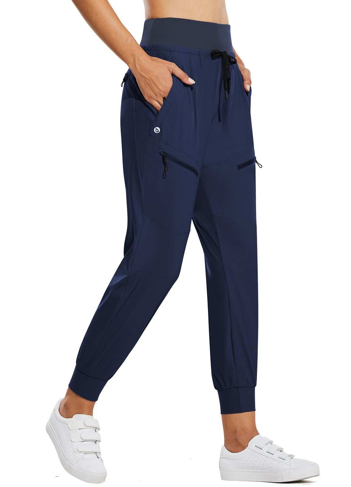 Pantalones De Senderismo Ligeros Joggers Baleaf Para Mujer Upf50+, Color Azul Marino L