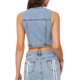 thumbnail image 3 of INSPIRE CHIC Chaleco de Mezclilla para Mujer sin Mangas Cuello en V con Botones Corto Chaleco de Jean XL Azul Claro, 3 of 6
