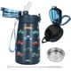 thumbnail image 1 of Botella de Agua Infantil Oldley 355ml Azul con Tapa de Sorbete, 1 of 3