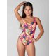 thumbnail image 3 of Traje de Baño Daikiri Mujer Un Hombro Flores Negro Flúor Protección UV50+, 3 of 3