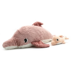 Les Ptipotos - Peluche Delfín Tofou Mamá Y Bebé - Rosa