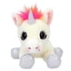 thumbnail image 1 of Dulce peluche unicornio blanco con melena colorida tumbado 30 cm de Ylvi, 1 of 3