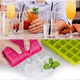thumbnail image 2 of Bandejas para cubitos de hielo con tapa, paquete de 3 (verde, morado y rosa). Bandejas de silicona para cubitos de hielo flexibles y de fácil liberación. 24 moldes para cubitos de hielo. Sin BPA., 2 of 8
