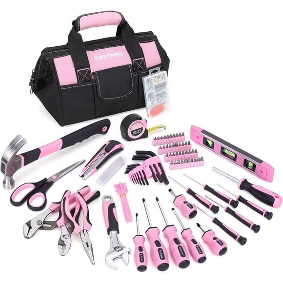 Set Herramientas FASTPRO 220 Piezas Rosa con Bolsa