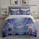 thumbnail image 1 of 3pcs Anime-Themed Bedding Set - Vibrant Character Print Duvet Cover & Pillowcases Low-Sensitive Hypoallergenic Fabric, 1 of 1