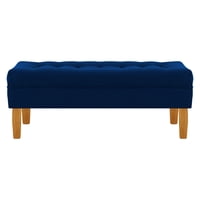Bodevir - Banqueta Wood 2C Felpa 04 Azul Marino