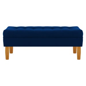 Bodevir - Banqueta Wood 2C Felpa 04 Azul Marino