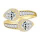 thumbnail image 1 of Anillos de Moissanita de 1 Quilate*2 para Mujer, Anillos de Diamante Corte Pera Color D VVS1 de Plata Esterlina S925, Opción Ideal para Cumpleaños, Aniversario y Ocasiones Románticas con Certificado, 1 of 4