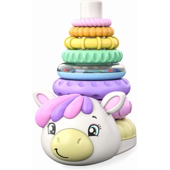 Juguete apilable Move2Play Unicorn con 7 anillos para niños de 1 año