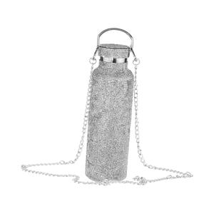 Bothyi - Portable Diamond Vacuum Cup 500Ml / 17Oz Glitter Botella De Agua Hervidor Ab Plata