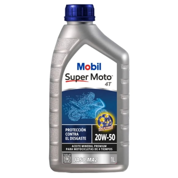 Aceite Motor para Moto 20w50 Mineral Mobil Super 4T