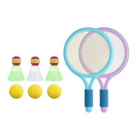 Ioensy - Raquetas De Tenis Para Niños, Jugadores De Playa, Juegos De Bádminton De Práctica De Iniciación Para Niños Y Niñas, Azul Violeta