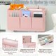 thumbnail image 4 of Organizador de mesita de noche Bedside Caddy Edudif de doble uso, color rosa, 4 of 7