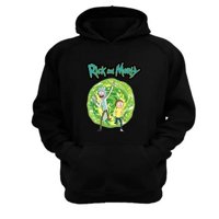 Genérico - Polerón Canguro Rick And Morty Negro Talla Xl Unisex