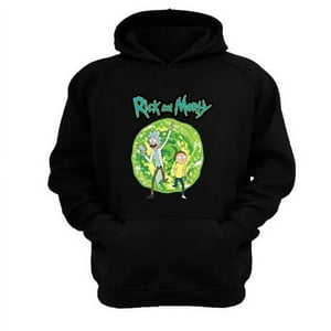 Genérico - Polerón Canguro Rick And Morty Negro Talla Xl Unisex