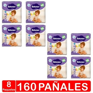 Babysec - Pañales Babusec Premium Manga X8 - Talla M - 160 Pañales