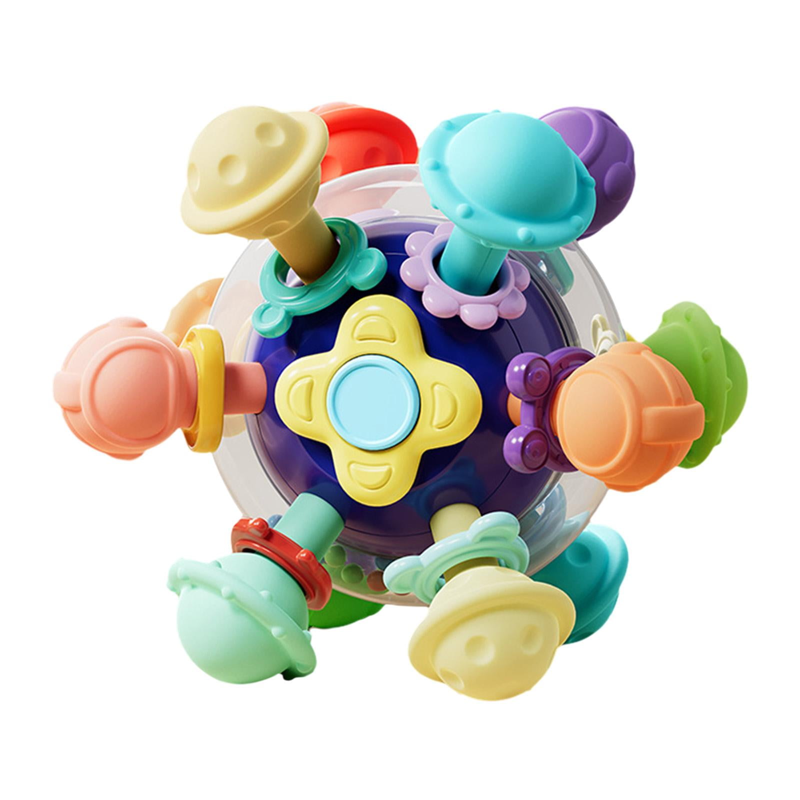 Magideal - Mordedor Para Bebé, Juguetes Sensoriales Montessori Para Niñas De 1 Año, Niños Pequeños, Color Azul