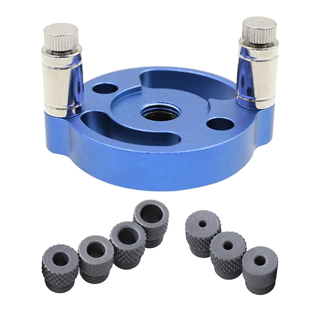 Kit de Plantilla de Espiga Autocentrante Vertical de 2/3/4/5/6/8/10 Mm, Perforadora Vertical para Madera con Bujes de Perforación para Carpintería de Opción 1 Azul
