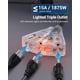 thumbnail image 5 of Carrete de cable de extensión DEWENWILS de 40 pies con 3 salidas, 15 A, certificado UL, 5 of 7